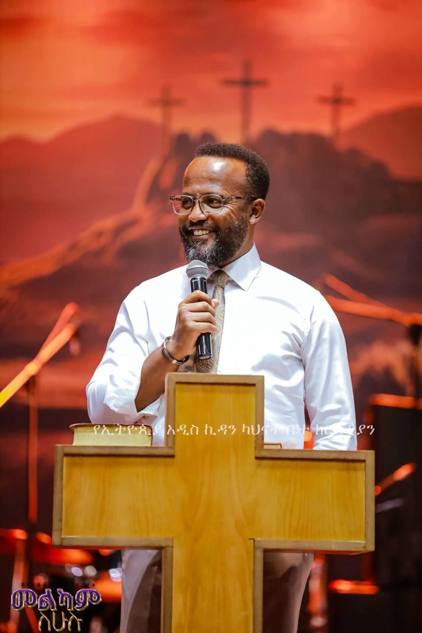 Preaching at the podium