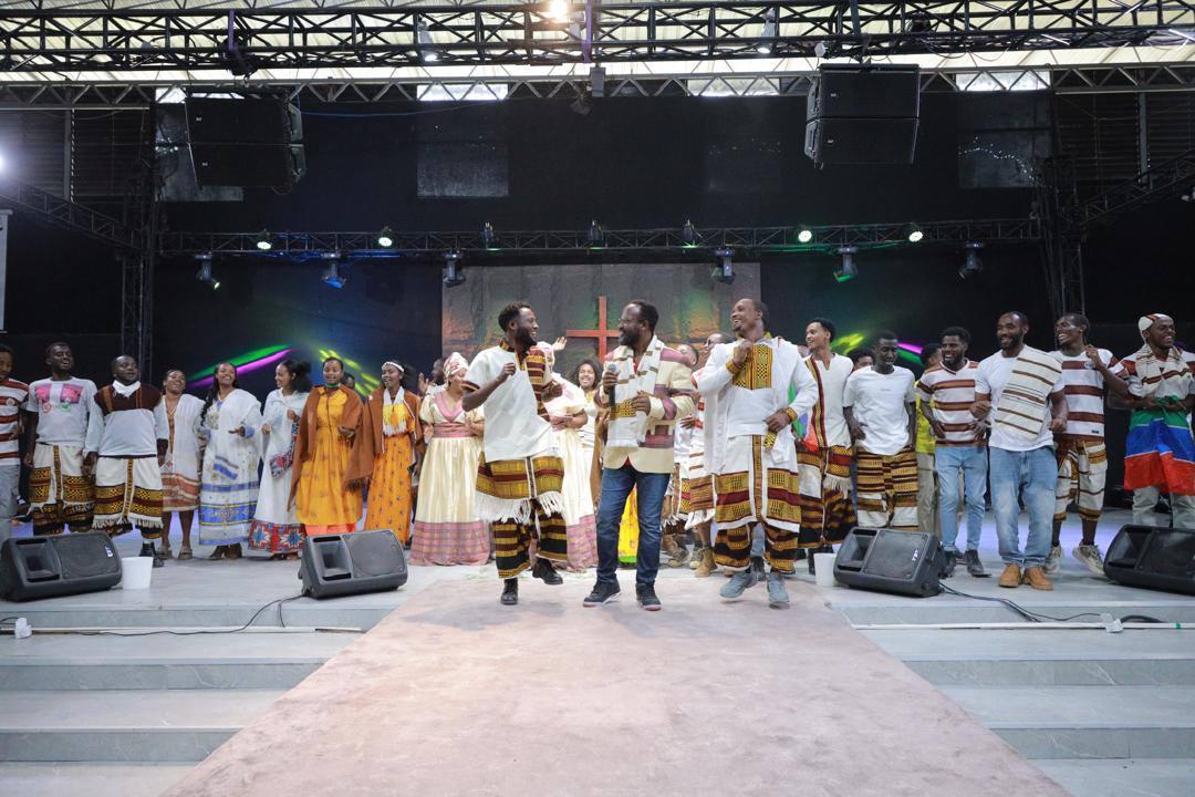Group on stage